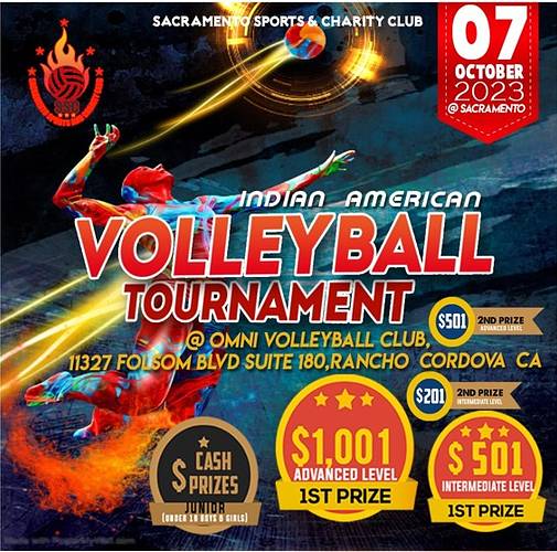 Sacramento Sports and Charity Club Volleyball tournament - 2023