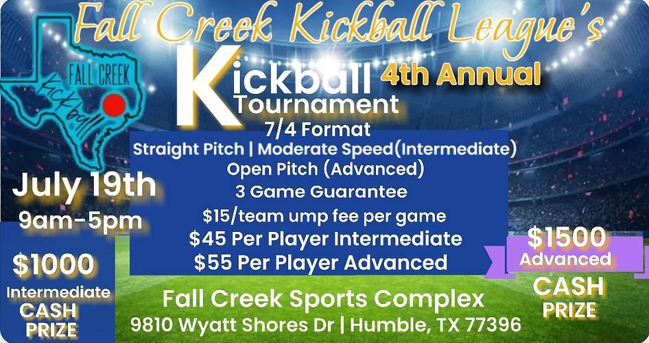 4th Annuual Fall Creek Kickball Tournament