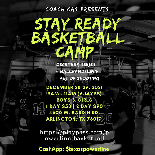 Stay Ready Basketball Camp (2 Day Pass)