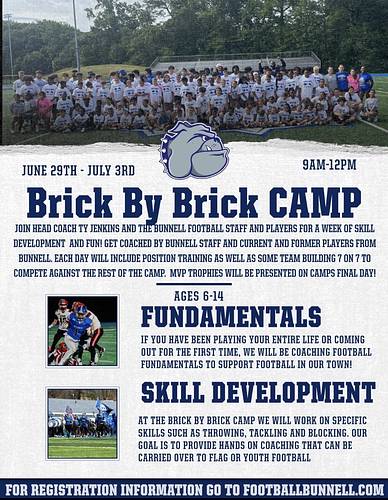 Brick By Brick Football and Cheer Camp