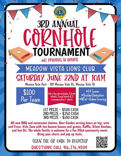 MV Lions Cornhole Tournament