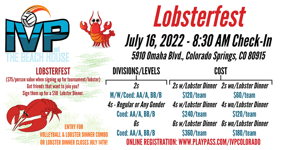 2022 IVP at the Beach House Lobsterfest Tournament - ALL SAND