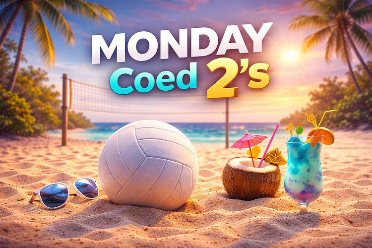 (SOLD OUT) MONDAY Coed 2's (Intermediate) - 6 Week SPRING SEASON