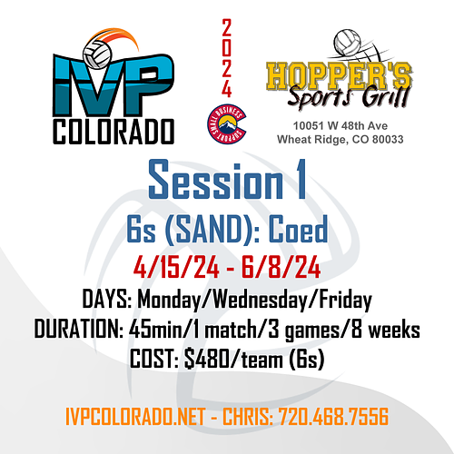 Hopper's Session 1 Leagues: 6s Co-ed